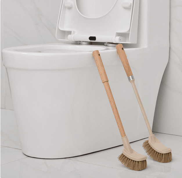 Wooden Household Handle Toilet Brush Cleaning Tools Bathroom Cleaning Brush Kitchen Floor Cleaner Brushes - Mubimart