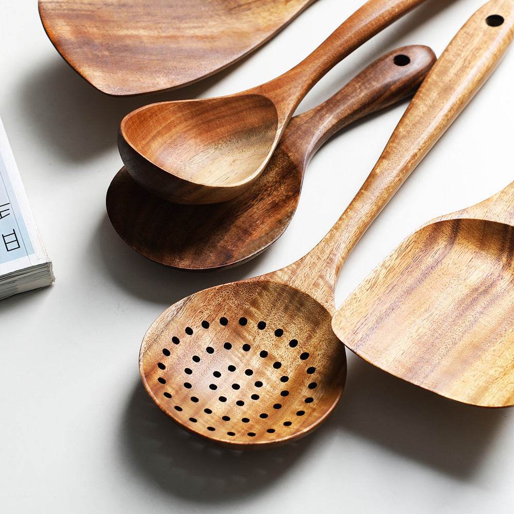 Wooden Non-Stick Pan Special Cooking Spatula Rice Spatula Thai Teak - Mubimart