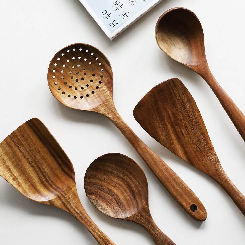 Wooden Non-Stick Pan Special Cooking Spatula Rice Spatula Thai Teak - Mubimart