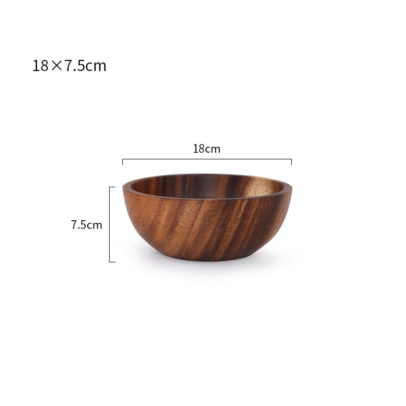 Wooden Rice And Noodle Fruit Salad Bowl - Mubimart -  