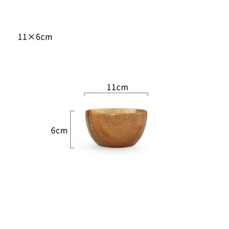 Wooden Rice And Noodle Fruit Salad Bowl - Mubimart