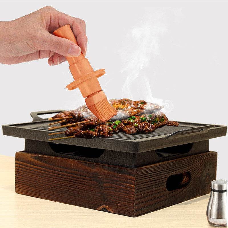 Wooden Seat Korean Style Grill Pan Grill Household Smokeless - Mubimart