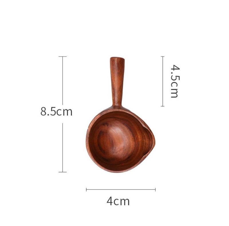 Wooden Water Scoop Creative Wooden Bowl With Handle - Mubimart