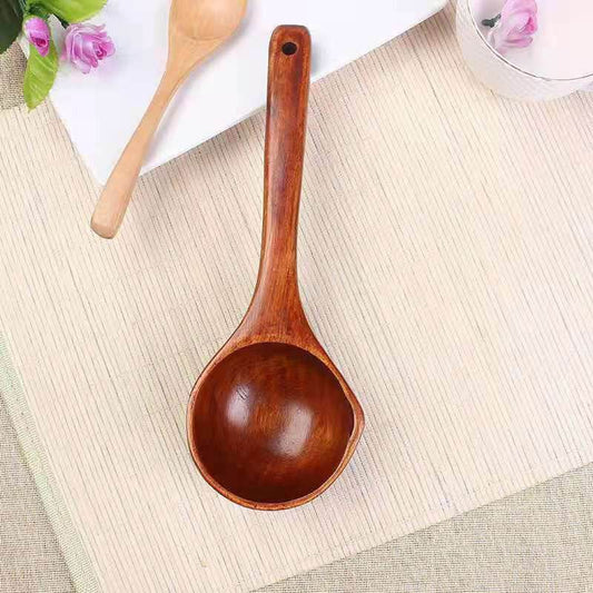 Wooden Water Scoop Creative Wooden Bowl With Handle - Mubimart