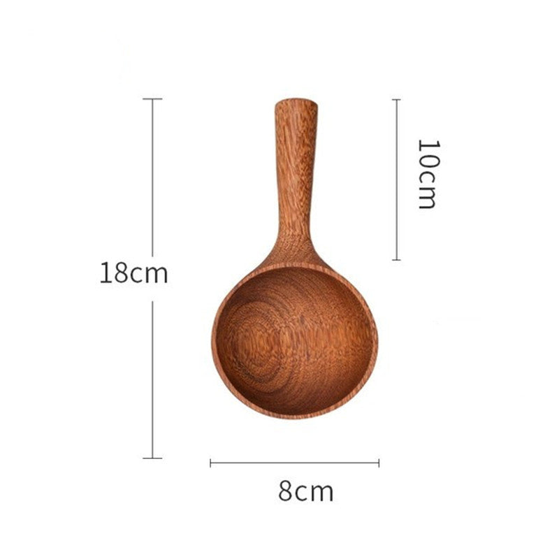 Wooden Water Scoop Creative Wooden Bowl With Handle - Mubimart -  