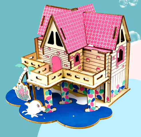 Wooden house model - Mubimart - Doll House 