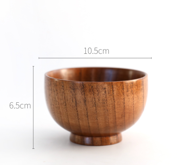 Wooden round wooden bowl - Mubimart -  