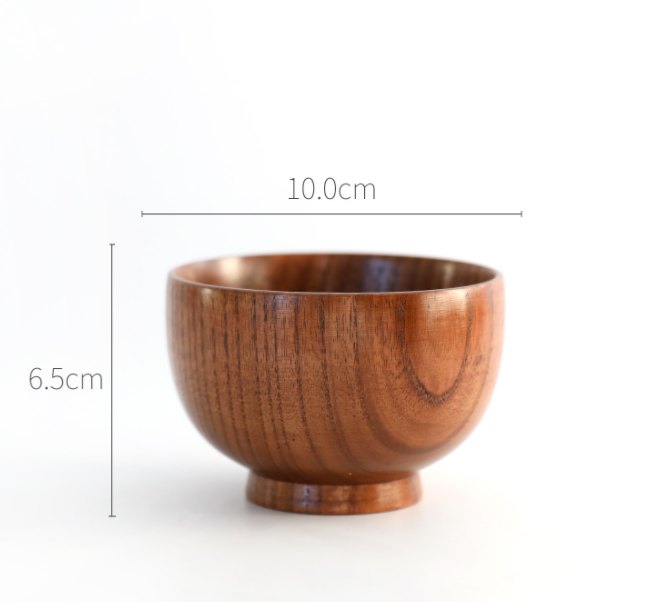 Wooden round wooden bowl - Mubimart -  