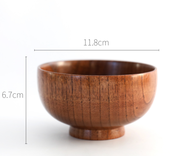 Wooden round wooden bowl - Mubimart -  