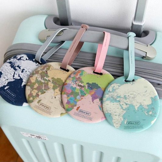World Map Luggage Tag Bag Pendant - Mubimart