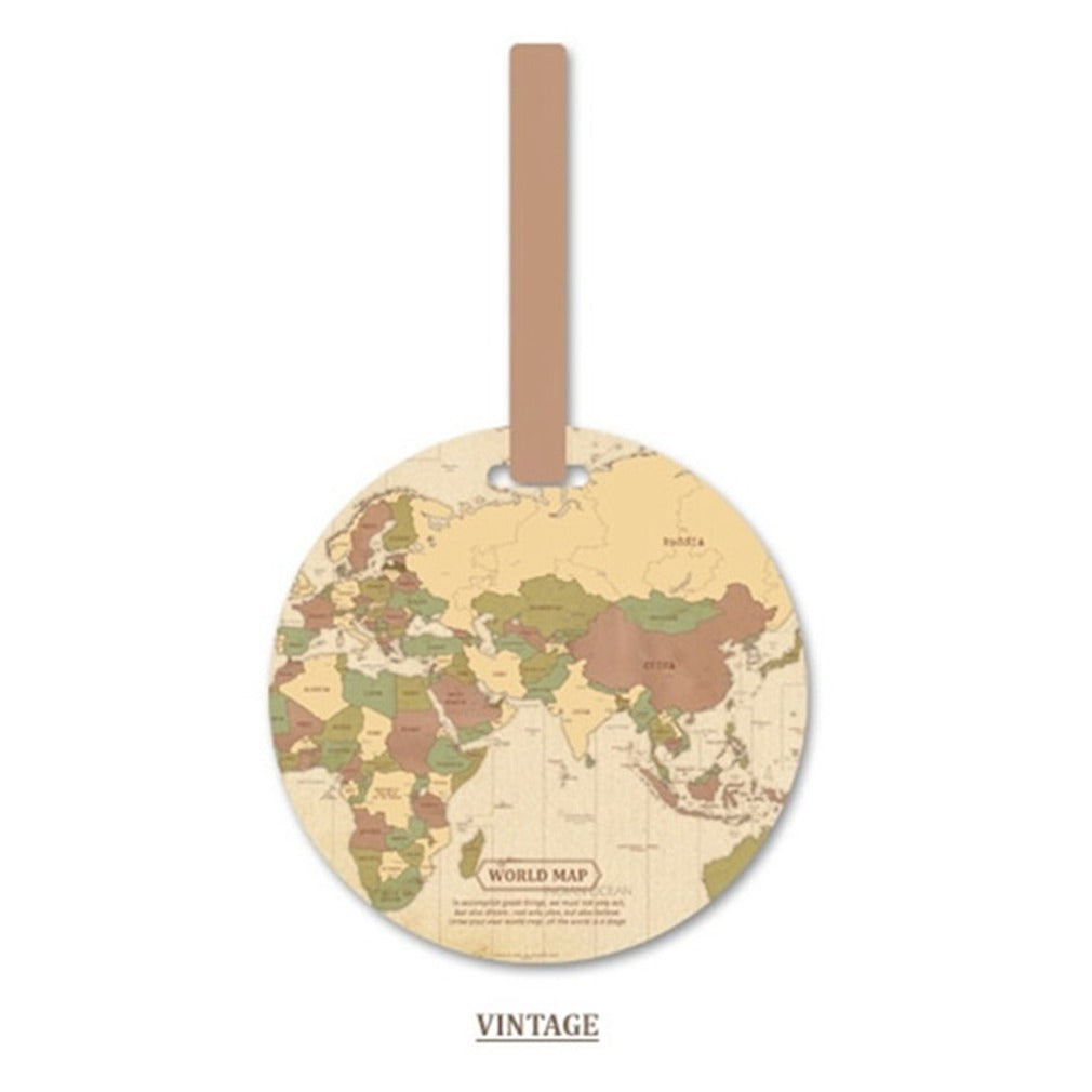 World Map Luggage Tag Bag Pendant - Mubimart -  