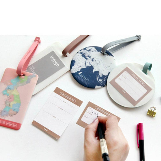 World Map Luggage Tag Bag Pendant - Mubimart