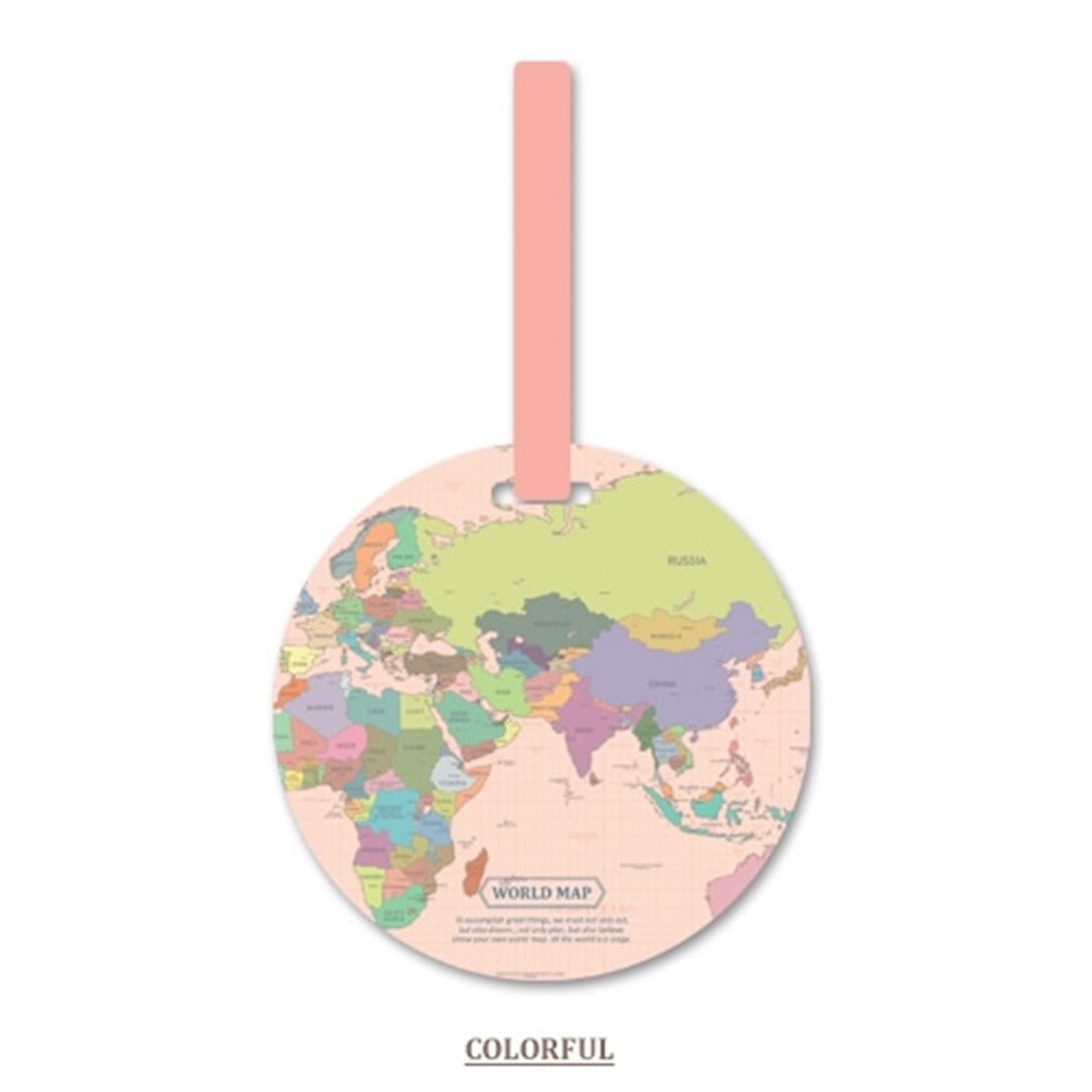 World Map Luggage Tag Bag Pendant - Mubimart -  