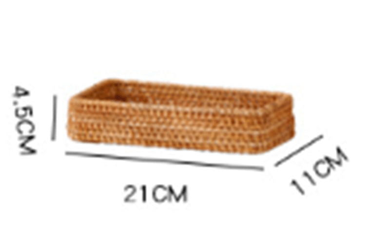 Woven Storage Basket Woven Storage Basket Handmade Rattan - Mubimart