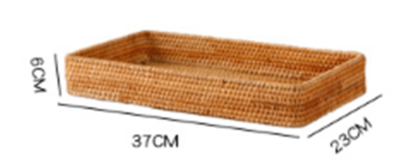 Woven Storage Basket Woven Storage Basket Handmade Rattan - Mubimart