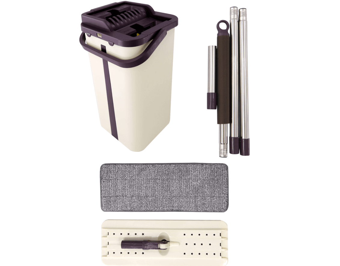 Wring Mop Bucket For Wash Floor Squeeze Lazy Mops Head Home For Cleaning Floors Wash House Cleaner Lightning Offers Kitchen Spin - Mubimart