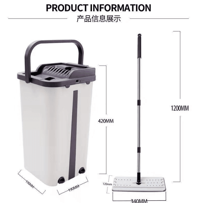 Wring Mop Bucket For Wash Floor Squeeze Lazy Mops Head Home For Cleaning Floors Wash House Cleaner Lightning Offers Kitchen Spin - Mubimart