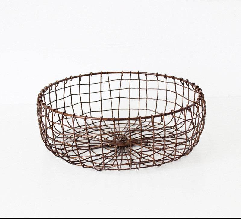 Wrought Iron Fruit Tray Basket - Mubimart