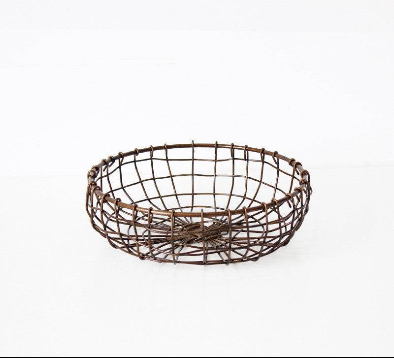Wrought Iron Fruit Tray Basket - Mubimart