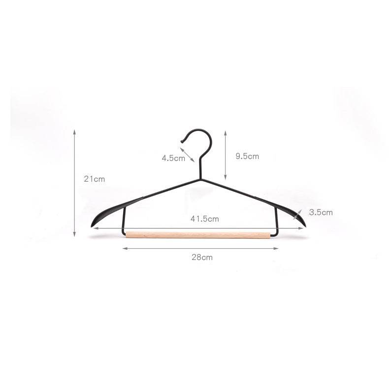 Wrought Iron Solid Wood Hanger Household - Mubimart
