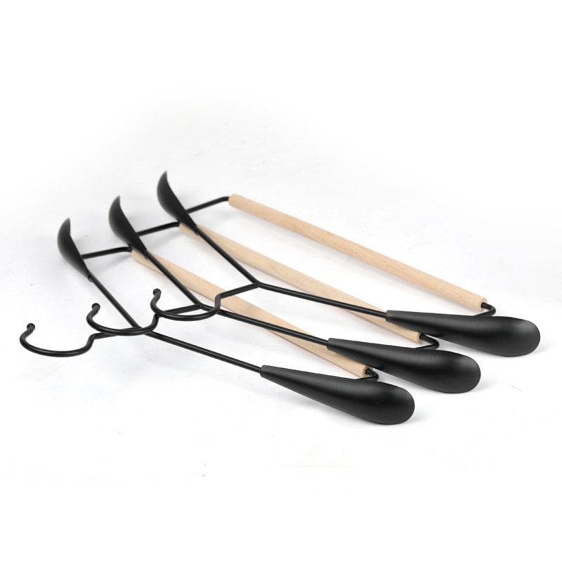 Wrought Iron Solid Wood Hanger Household - Mubimart