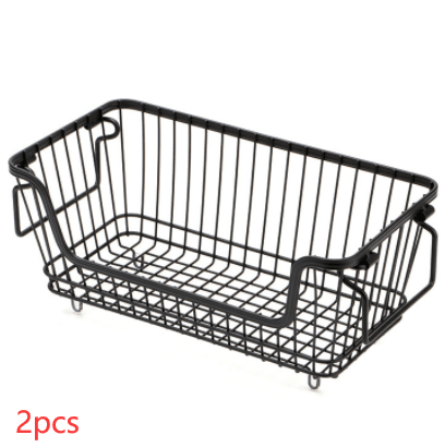 Wrought Iron Storage Basket Home Creative Storage Basket - Mubimart