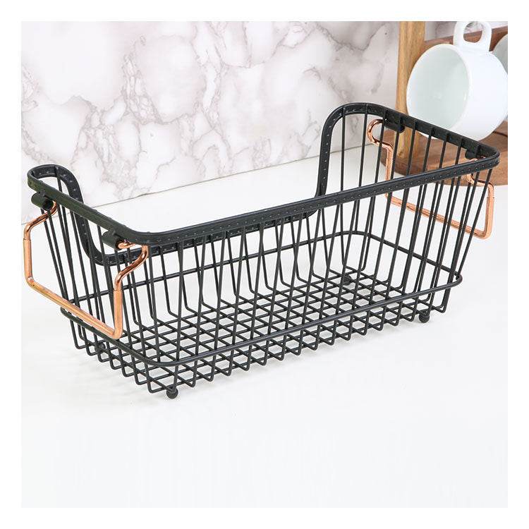 Wrought Iron Storage Basket Home Creative Storage Basket - Mubimart