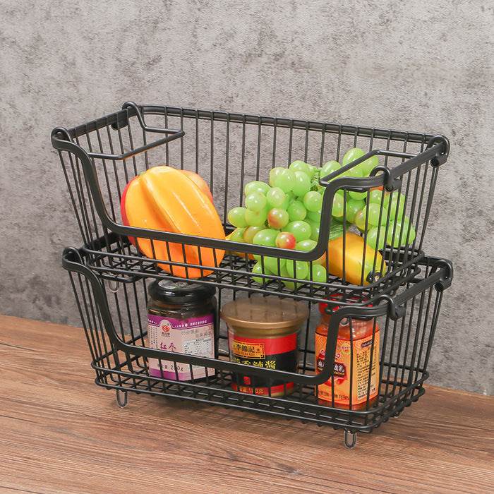 Wrought Iron Storage Basket Home Creative Storage Basket - Mubimart