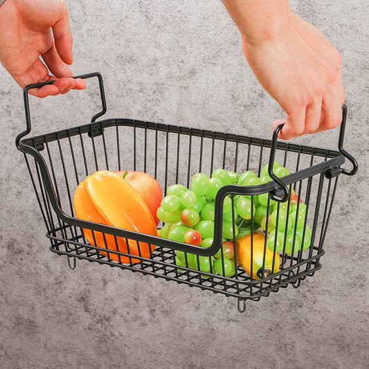 Wrought Iron Storage Basket Home Creative Storage Basket - Mubimart