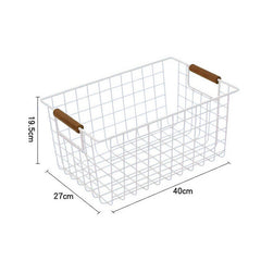 Wrought Iron Storage Basket Kitchen Furniture Sundries Storage Basket - Mubimart -  