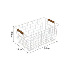 Wrought Iron Storage Basket Kitchen Furniture Sundries Storage Basket - Mubimart -  