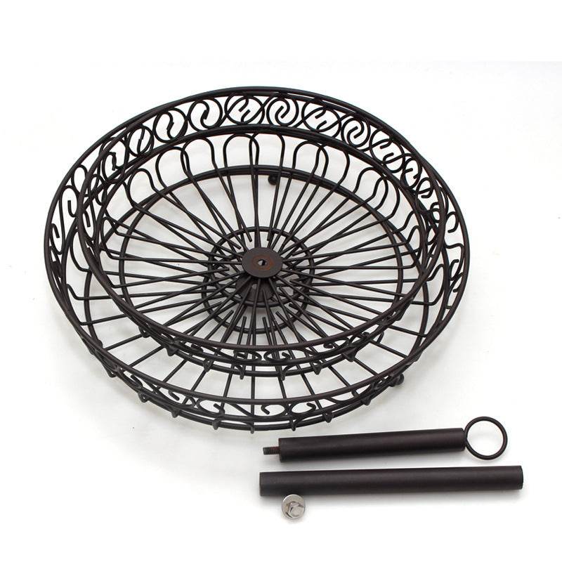 Wrought iron double fruit basket - Mubimart