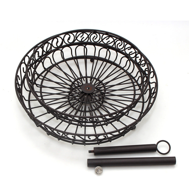 Wrought iron double fruit basket - Mubimart -  