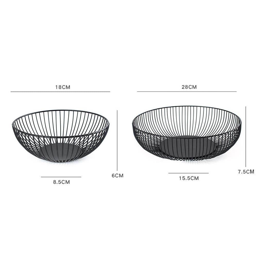 Wrought iron fruit bowl snack storage basket - Mubimart