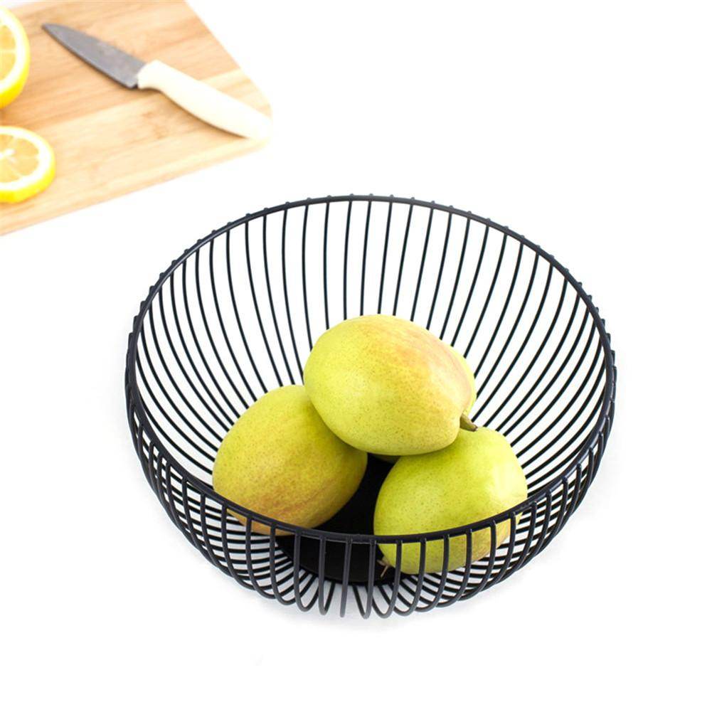Wrought iron fruit bowl snack storage basket - Mubimart