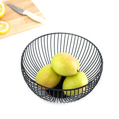 Wrought iron fruit bowl snack storage basket - Mubimart -  