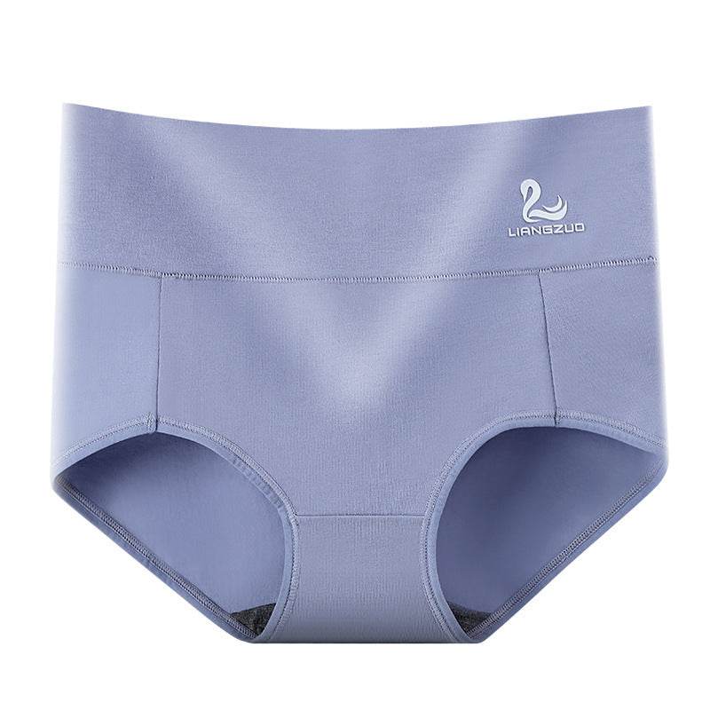 Popular High Waist Pure Cotton Women''s Underwear Swan Belly Warm Palace Large Mm Graphene Antibacterial Crotch Briefs - Mubimart