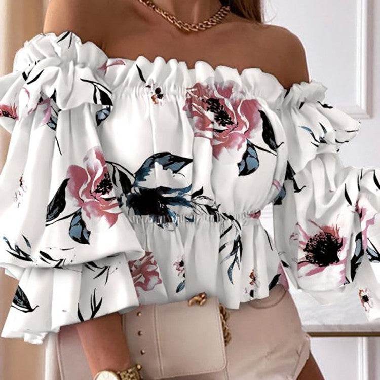 Shirts Women Long Sleeve Blouse Sexy - Mubimart