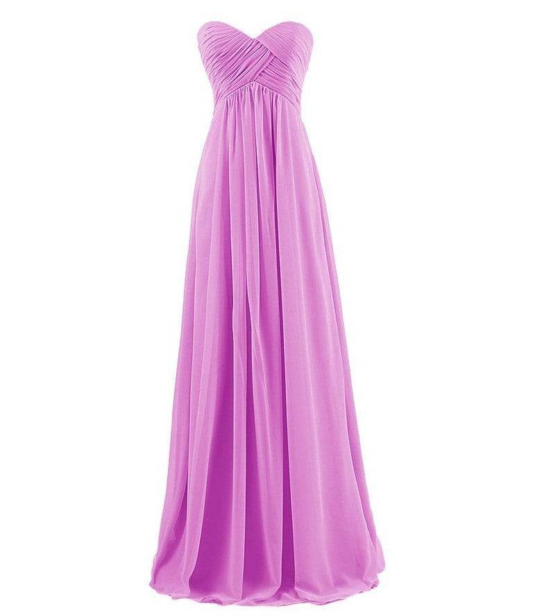 Tube Top Chiffon Long Prom Dinner Dress - Mubimart