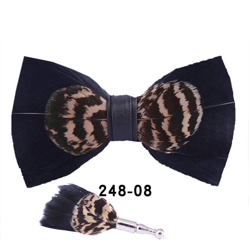 Feather Bow Tie Bow Tie - Mubimart