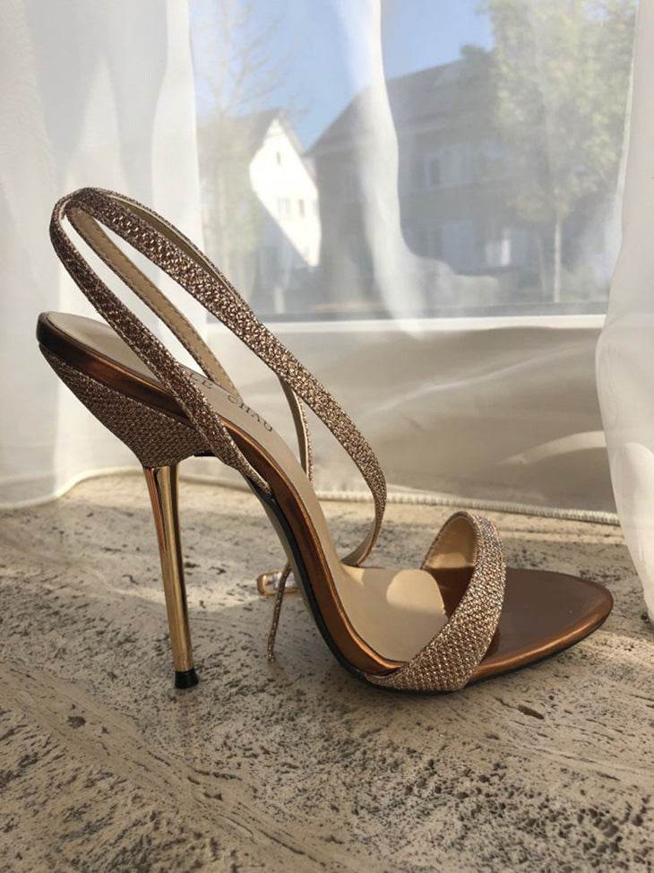 Women's Sexy Strappy High Heel Sandals - Mubimart