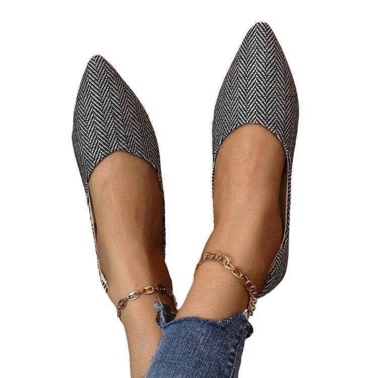 Women's Flat Soft Leather Pointed Toe Shoes - Mubimart
