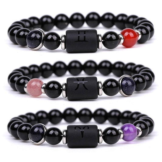 Fashion Twelve Constellations Bracelets Men - Mubimart