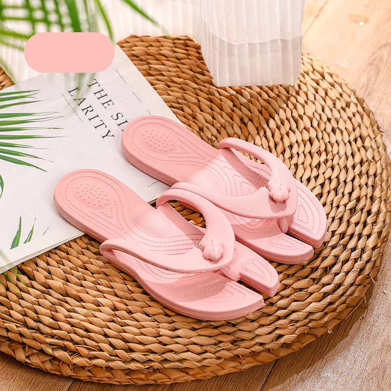 Folding Slipper Travel Portable Flip-flops Indoor And Outdoor Soft Sole Beach Hotel Couple Shoes Lazy Slippers - Mubimart -  