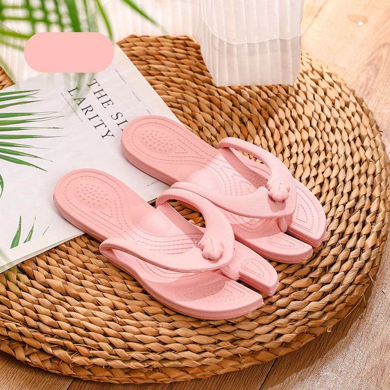 Folding Slipper Travel Portable Flip-flops Indoor And Outdoor Soft Sole Beach Hotel Couple Shoes Lazy Slippers - Mubimart