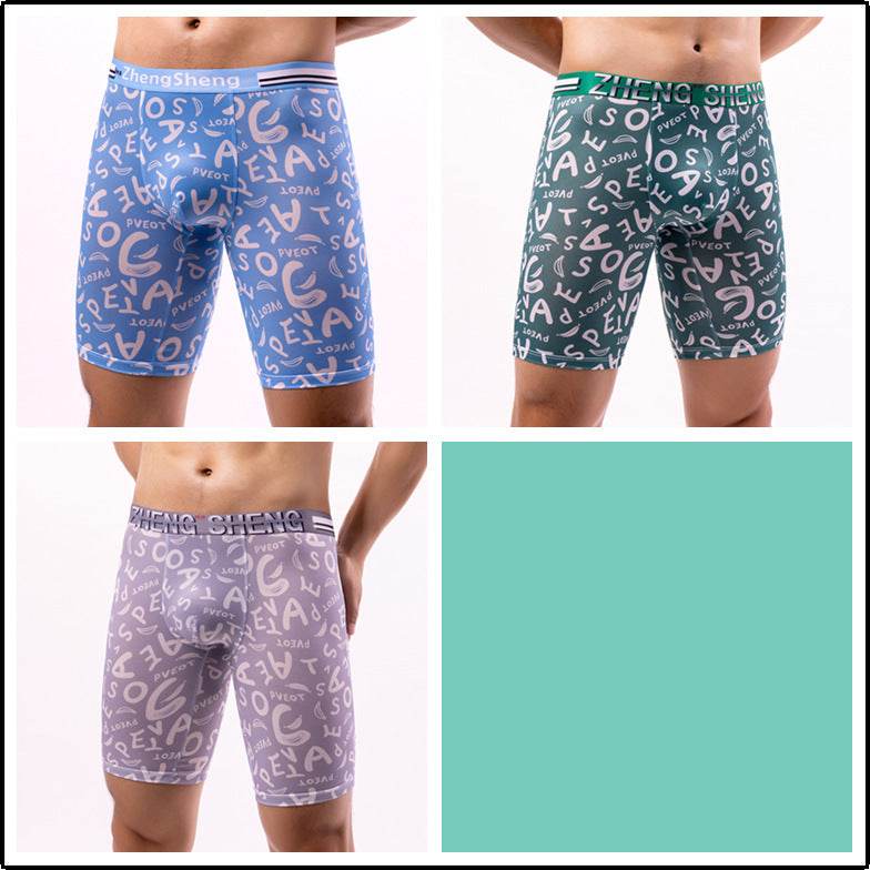 Men's Boxers Ice Silk Underwear - Mubimart
