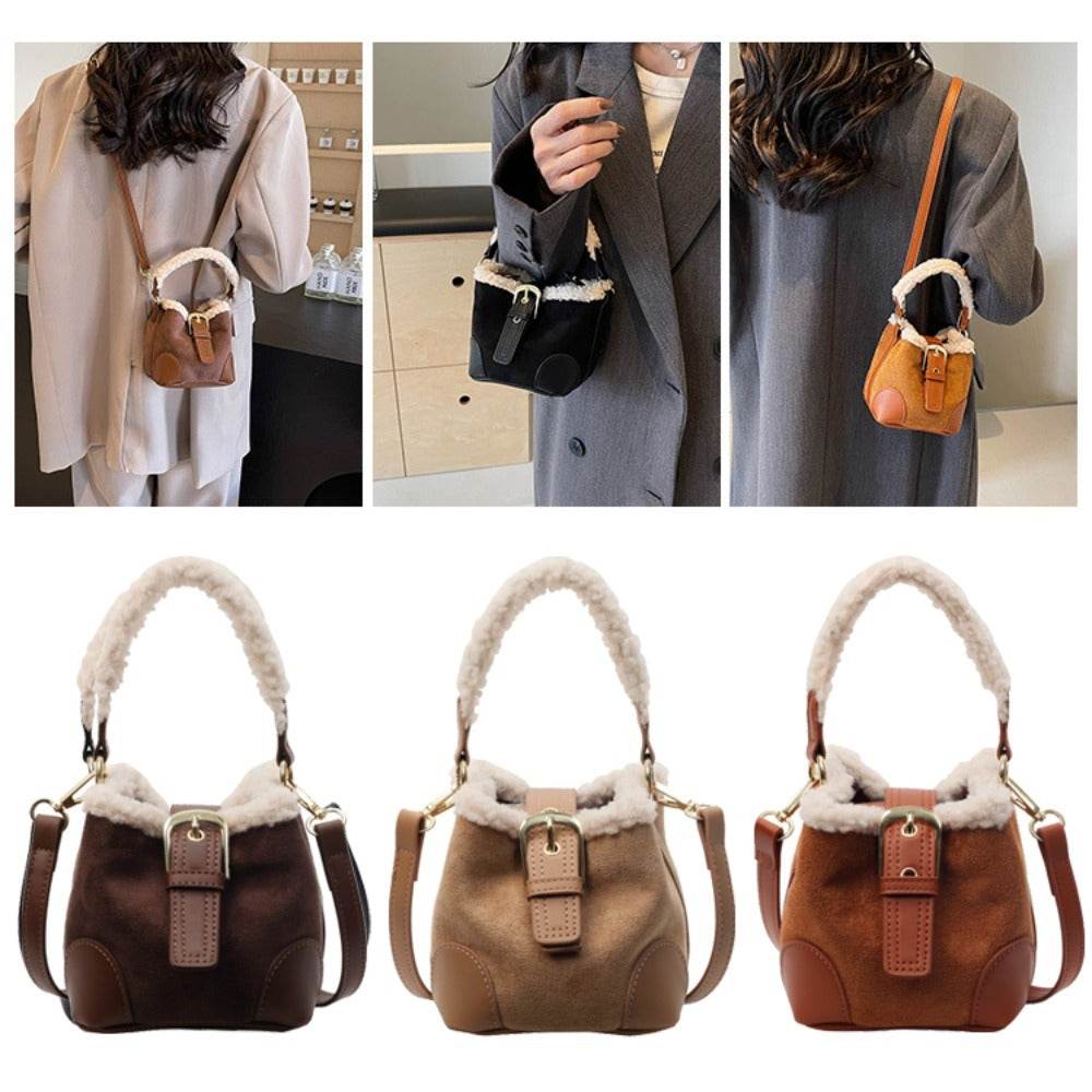 Crossbody Bags Women Shoulder Bag Casual Retro Plush Bag Versatile Plush Designer Bags Purse And Handbags Female Bags - Mubimart