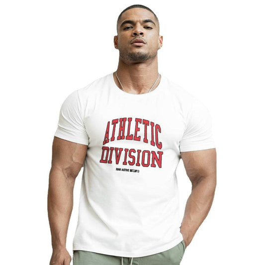 New Trendy Workout Short Sleeve T-shirt Men's ATHLETIC DIVISION - Mubimart