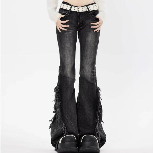 Fashion American Slightly Flared Jeans Women - Mubimart