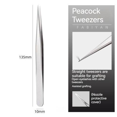 Stainless Steel Grafting Eyelash Aid Tweezers - Mubimart